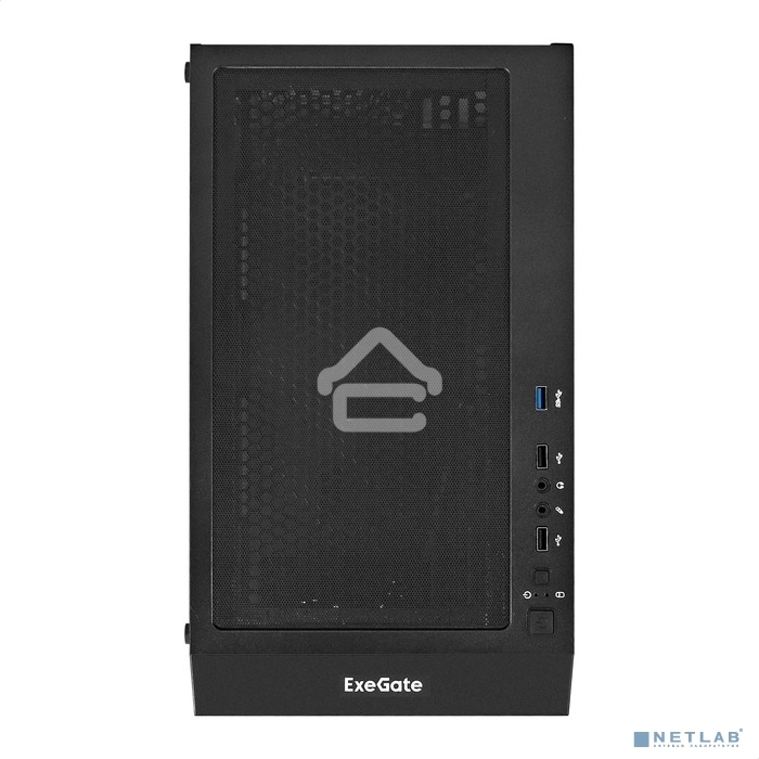 Компьютерный корпус Miditower ExeGate EVO-5001A-700NPX (ATX, БП 700NPX с вент. 12 см, 2хUSB+1хUSB 3.0+HD Audio, черный, 3 вент.12см с RGb подсветкой, боковая панель - закаленное стекло)
