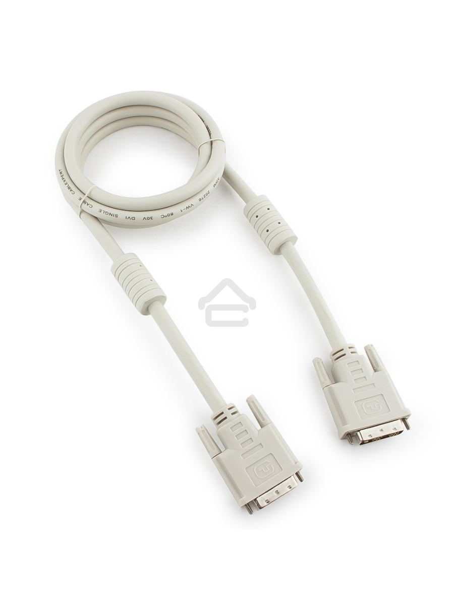 Кабель DVI-D dual link Gembird/Cablexpert CC-DVI2-6C, 25M/25M, 1.8м, экран, феррит.кольца, пакет