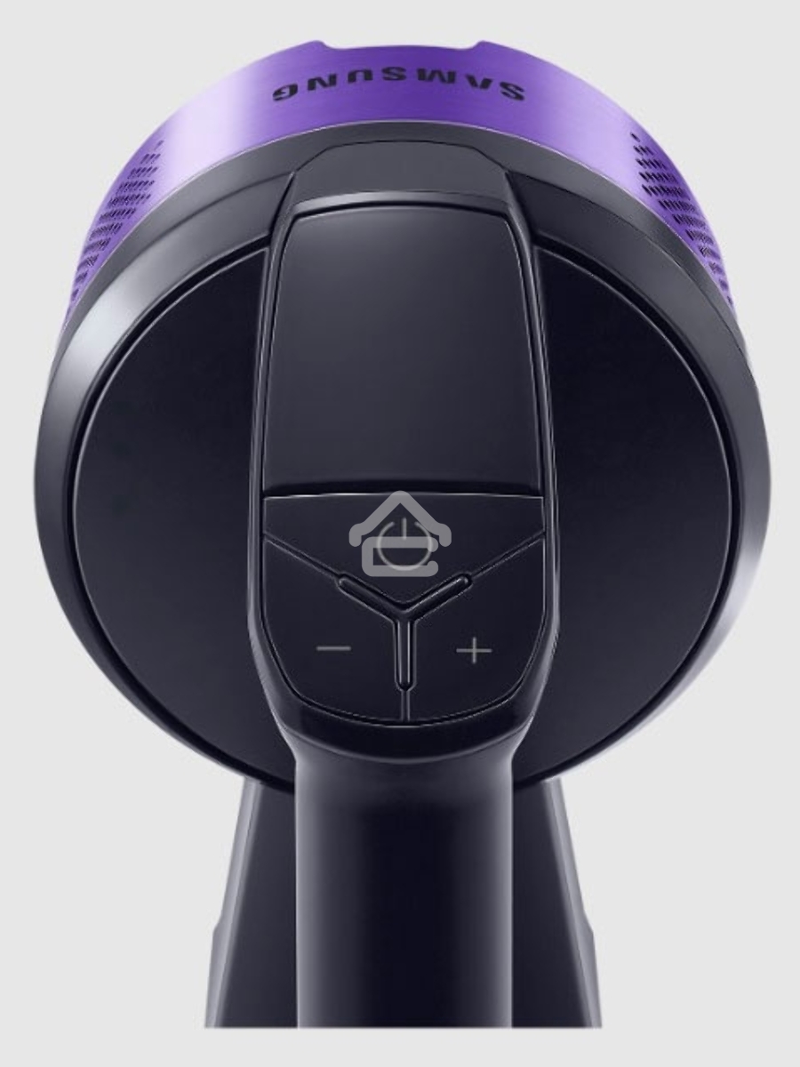 Пылесос вертикальный Samsung VS15A6031R4/EV фиолетовый/чёрный, питание от аккумулятора, 150 Вт, уборка сухая, пылесборник 0.8 л, работа от АКБ max 40 мин.