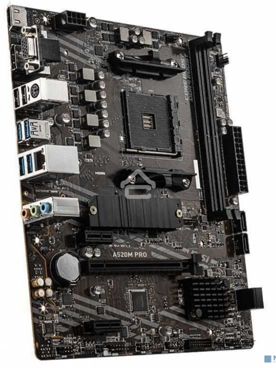 Материнская плата MSI A520M PRO, AM4, AMD A520, 2xDDR4, 4xSATA, 1xM.2, 1xPCIe 3.0 x16, 1xDVI-D, 1xHDMI, 1x 1Gb LAN, 2xUSB 2.0, 4xUSB 3.2 Gen 1, 3x3.5 мм, 7.1, mATX