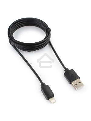 Кабель USB Гарнизон GCC-USB2-AP2-6 AM/Lightning, для iPhone5/6/7, IPod, IPad, 1.8м, черный, пакет