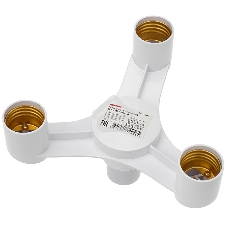 Разветвитель цокольный Е27-3хЕ27 белый Rexant