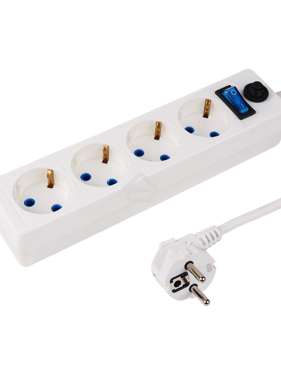 Сетевой фильтр PROconnect STANDARD 4 гнезда, 3 м, 3х0.75 мм², с/з + автовыкл., белый