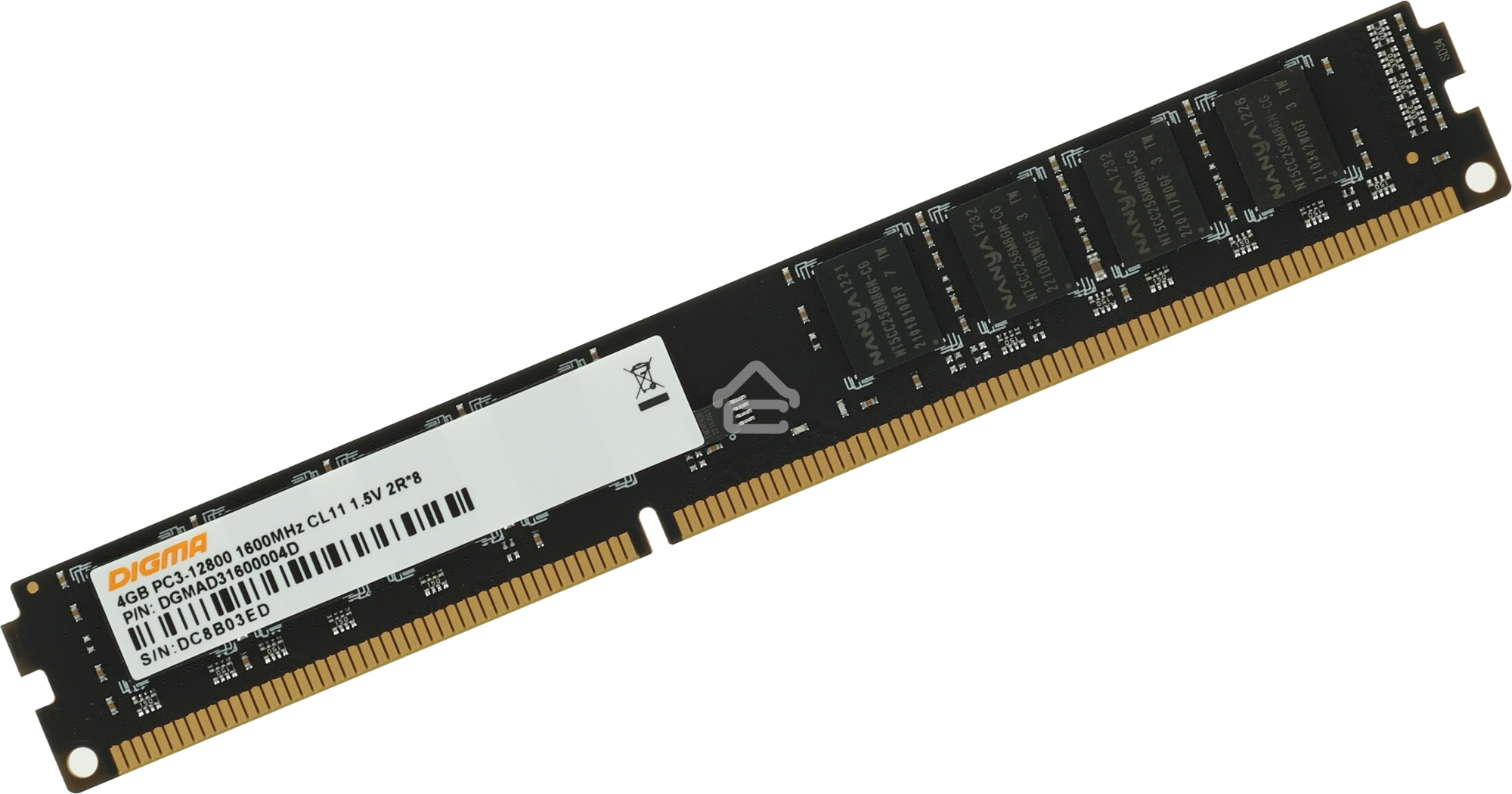 Оперативная память Digma, DDR3, 4GB (1x4 GB), 1600 MHz, CL11, DIMM