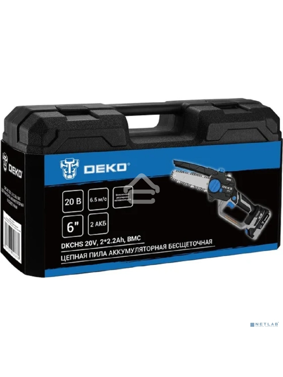 Цепная пила Deko DKCHS 20V, 6 20Вт дл.шины:6