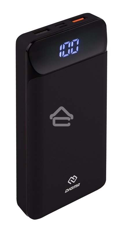 Портативный аккумулятор Digma DG-20000-PL-BK Li-Pol 20000mAh 3A черный 2xUSB