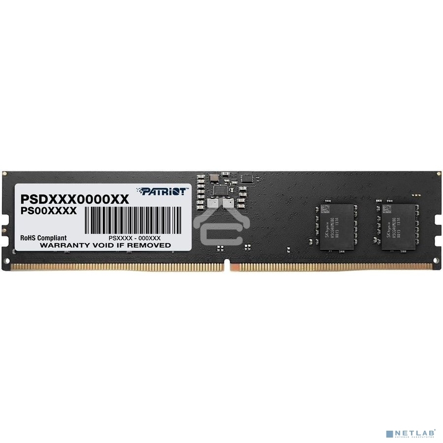 Оперативная память Patriot Signature, DDR5, 16GB (1x16 GB), 5600 MHz, CL46, DIMM