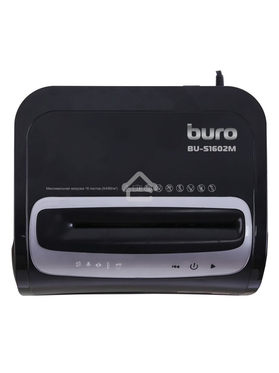 Шредер Buro Office BU-S1602M (секр.P-5)/фрагменты/16лист./30лтр./пл.карты/CD