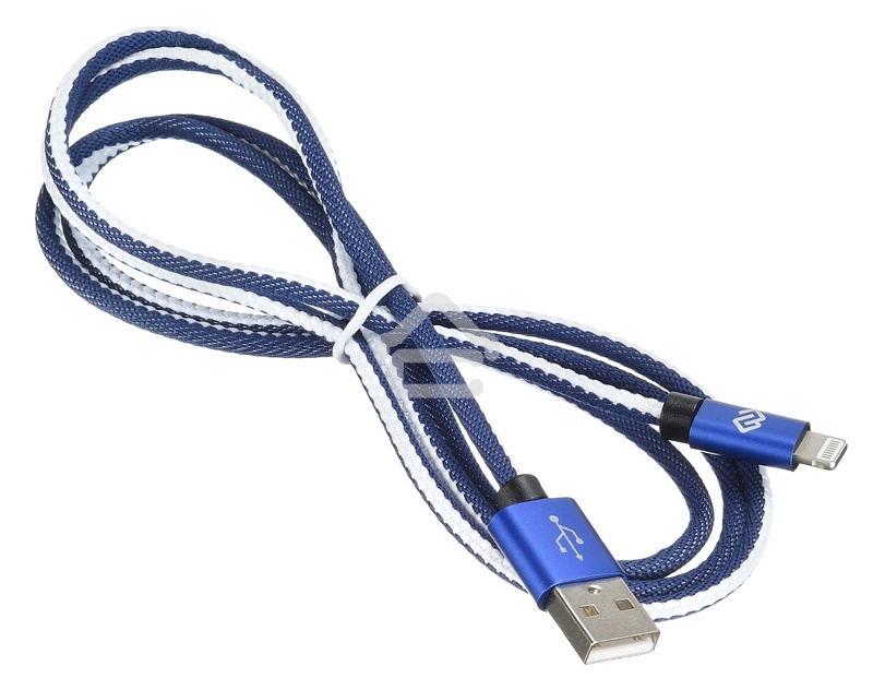 Кабель Digma USB A (m) Lightning (m) 1.2м синий