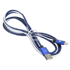 Кабель Digma USB A (m) Lightning (m) 1.2м синий