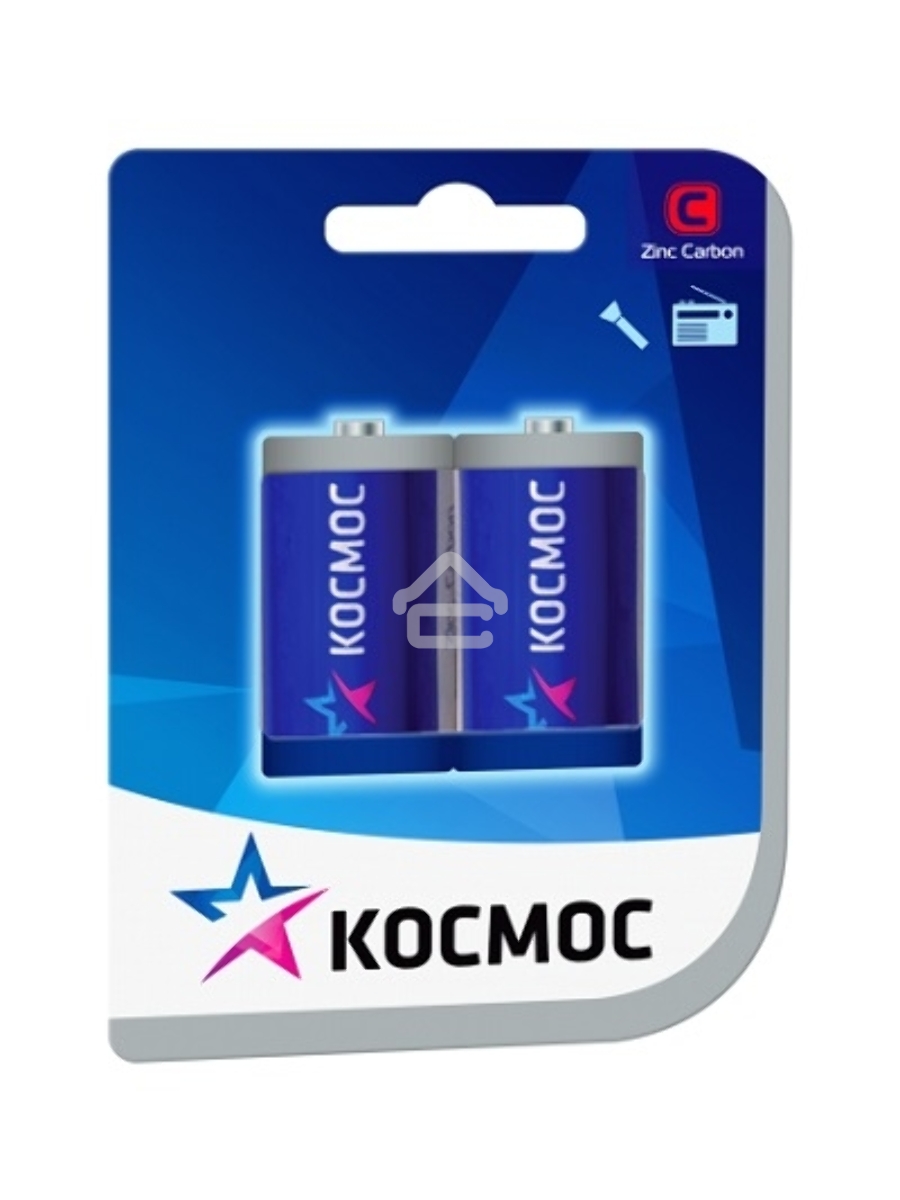 Батарейка солевая Космос R14, 2*BL