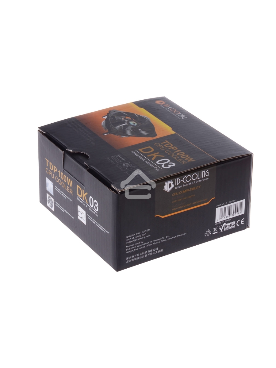 Кулер для CPU ID-Cooling DK-03 серебристый/черный 120мм 1600rpm 26db 100W 63мм