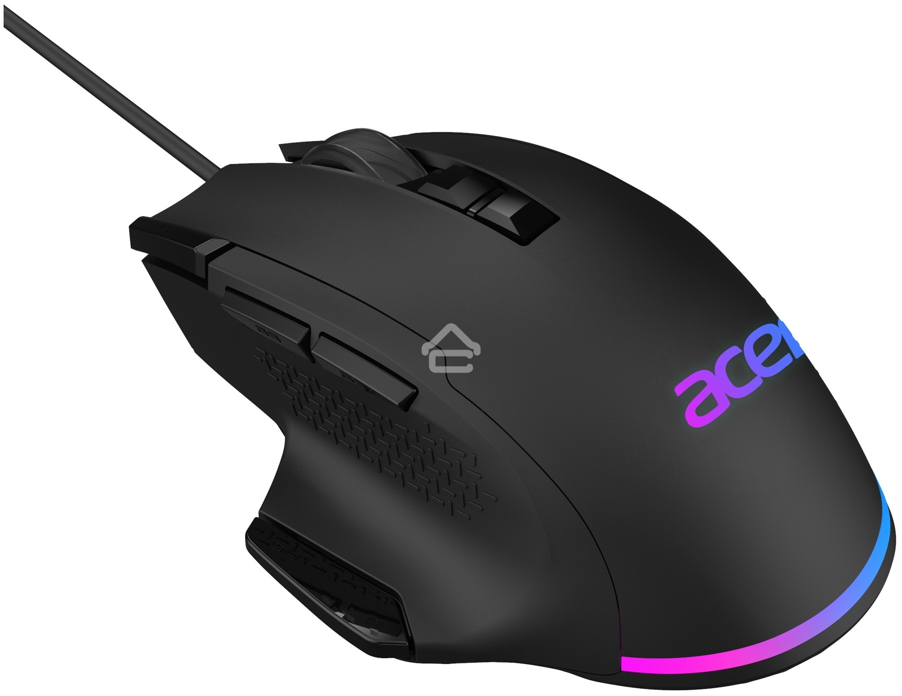 Мышь проводная Acer OMW180 черный, 6400 dpi, USB, кнопки - 9