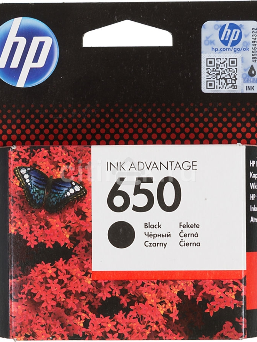 Картридж струйный HP 650 CZ101AE черный для HP DJ IA 2515