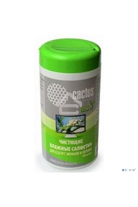 Салфетки Cactus CS-T1001E для экранов и оптики туба 100шт влажные