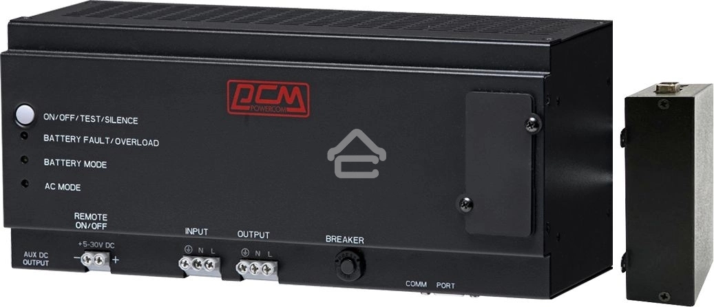 Источник бесперебойного питания Powercom DRU 850VA/510W, DIN Rail, 230V, RS-232, 2 year warranty (1114019)