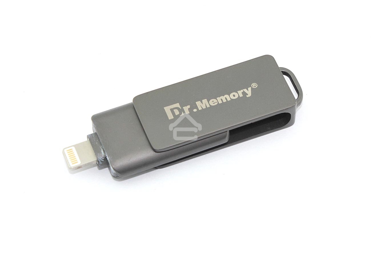 Флешка USB Dr. Memory 051, 64Gb, USB 3.0/USB Type-C, R/W 120/70, серый