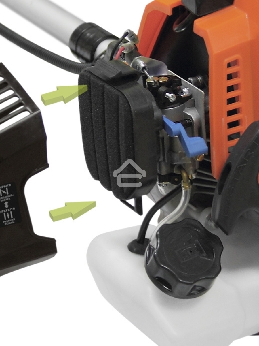 Мотокоса CARVER GBC-052M 1500Вт 2х-тактный 52см3 1л нож 230мм леска2.4мм
