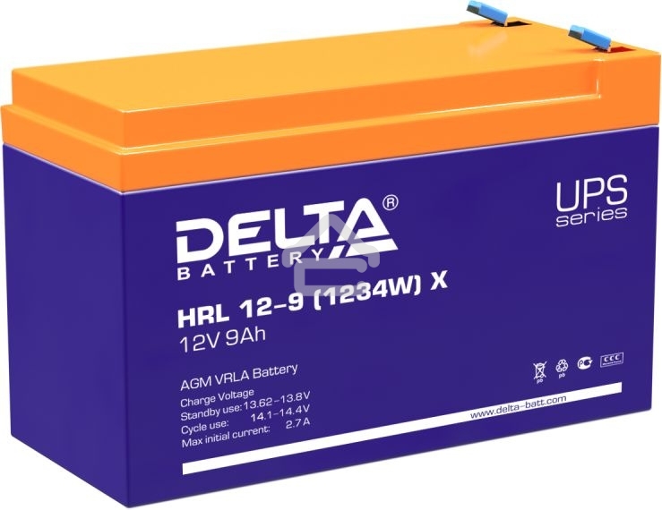 Батарея Delta HRL 12-9 X/(1234W)X (12V 9Ah)
