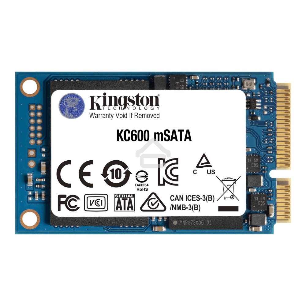 Накопитель SSD Kingston KC600, 512GB, mSATA, R/W 550/520