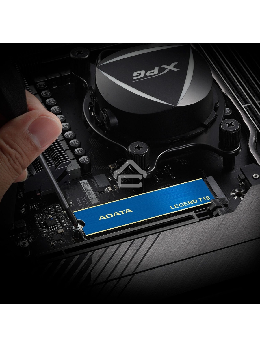 Накопитель SSD ADATA LEGEND 710, 512Gb, PCIe 3.0 x4, M.2 2280, NVMe, R/W 2400/1600, с радиатором