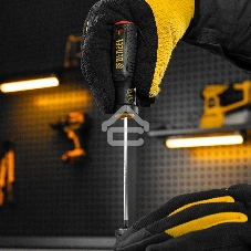 Отвертка Denzel PH0х100 мм, S2, 3к рукоятка