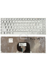 Клавиатура для ноутбука Sony Vaio VPC-Y белый с серебристой рамкой