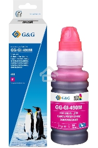 Чернила G&G GG-GI-490M GI-490 пурпурный 70мл для Canon Pixma G1400/G2400/G3400/G4400