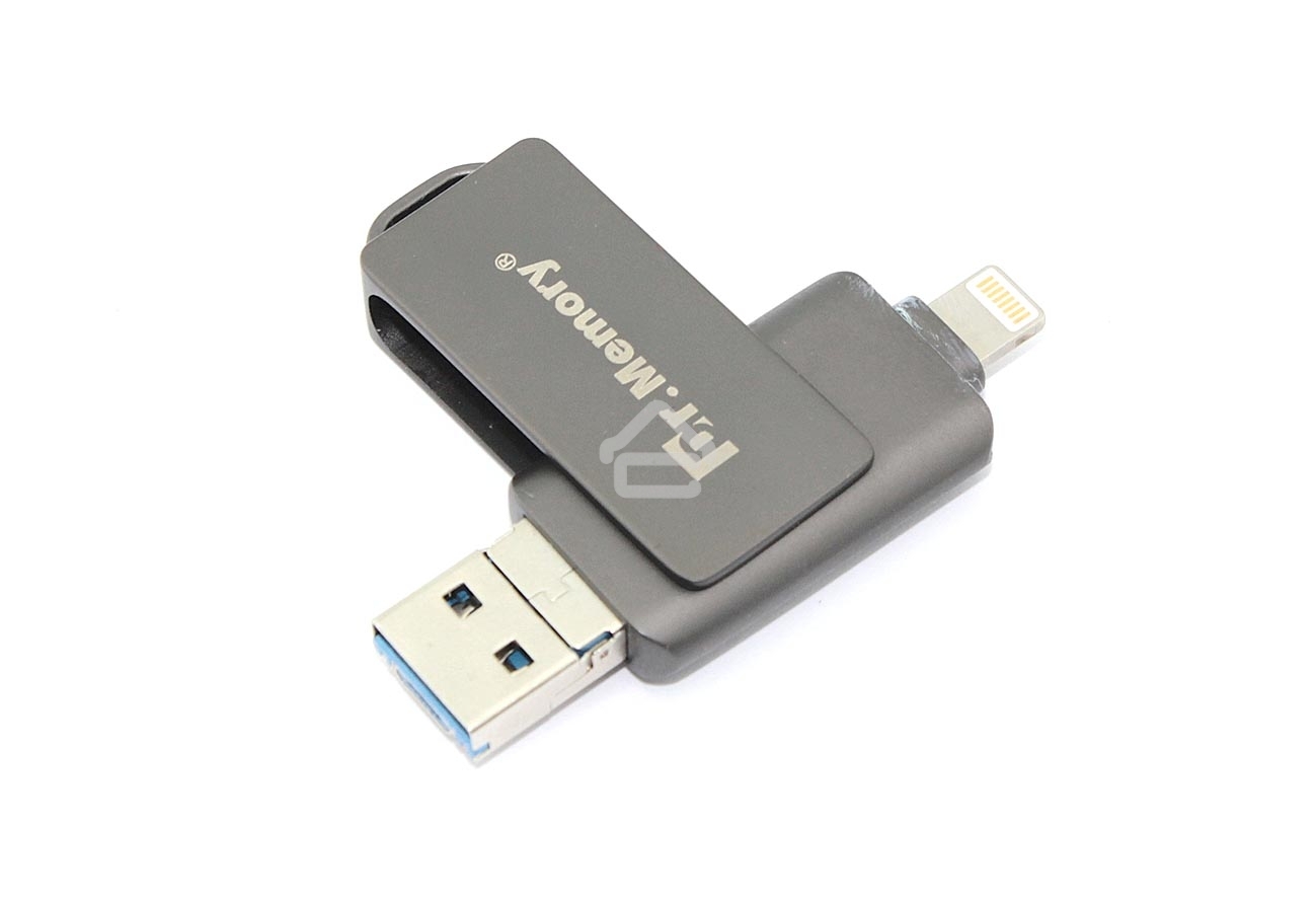 Флешка USB Dr. Memory 051, 64Gb, USB 3.0/USB Type-C, R/W 120/70, серый