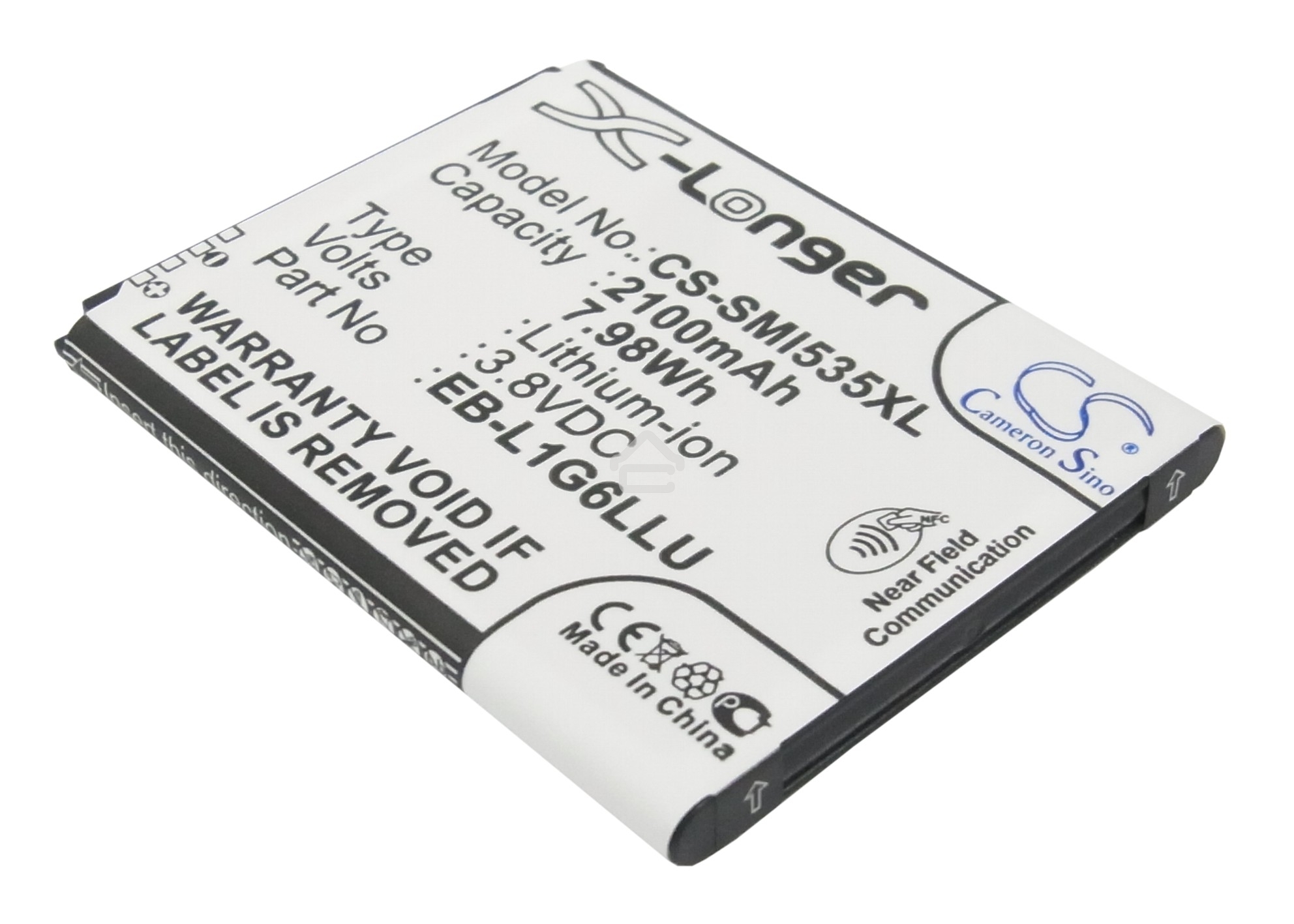 Аккумулятор CameronSinoCS-SMI535XL для Samsung Galaxy S3 I93003.8V / 2100mAh / 7.98Wh