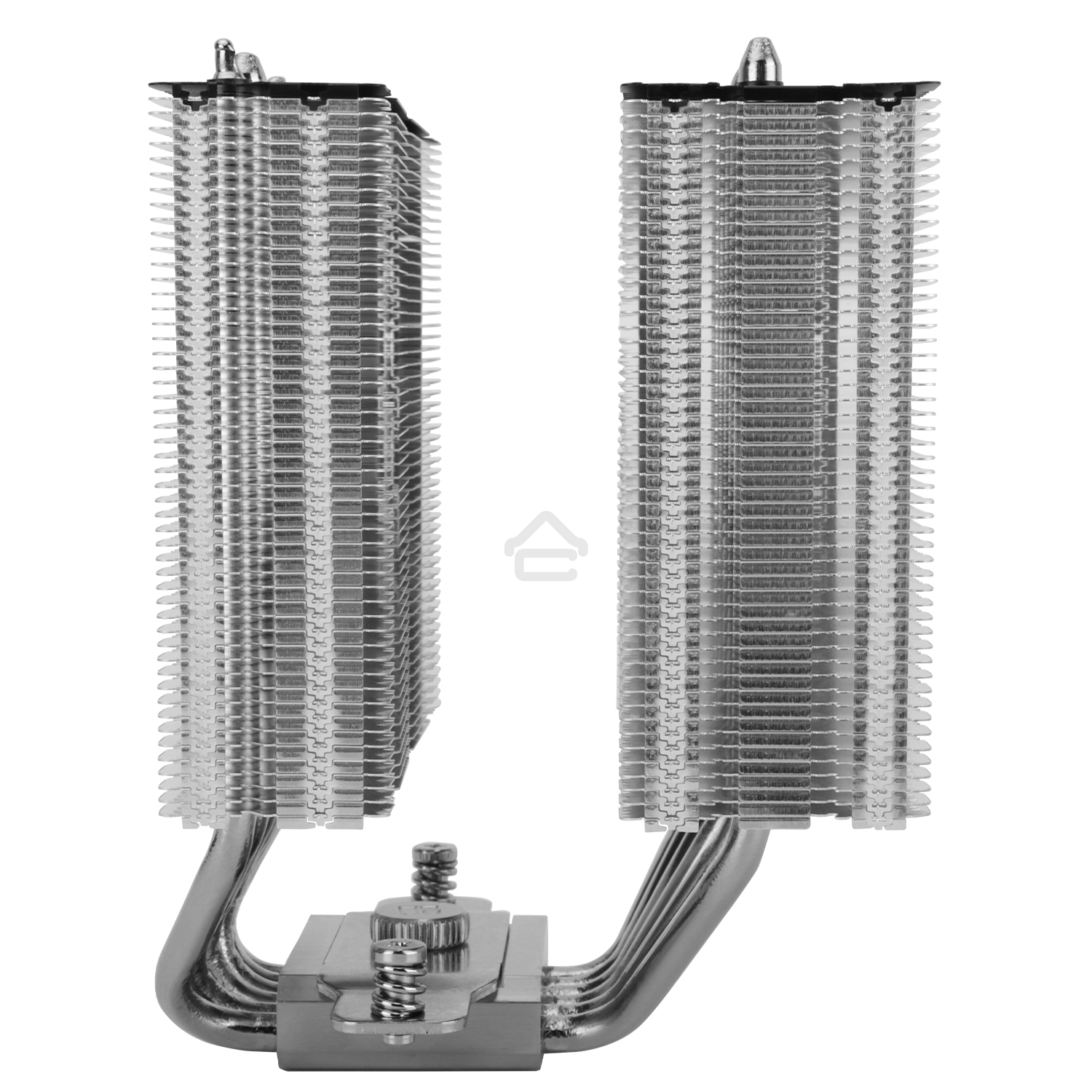 Кулер для процессора Thermalright Royal Knight 120 SE (4-pin PWM, 155мм, Ni/Cu, 6x6мм, 2x120мм, 66.17CFM/59CFM, 25.6dBA/26.1dBA, 1500RPM/1800RPM, S: 1200, 1700, 1851, 115X, AM4, AM5, silver, black)