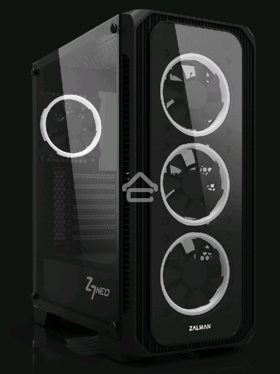 Компьютерный корпус ZALMAN Z7 NEO, без БП, большое боковое окно, черный, ATX