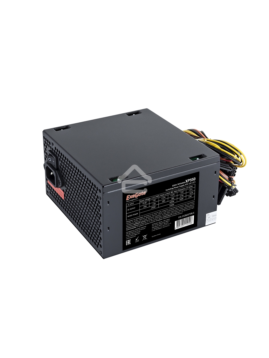 Блок питания ExeGate XP550(EX282070RUS-S), 550Вт, 120мм, черный