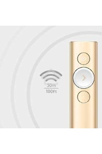 Презентер Logitech Spotlight золотистый, радиоканал, USB, кнопки - 3