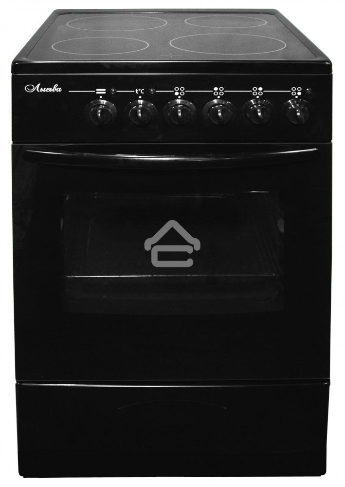 Плита электрическая Лысьва EF4002MK00 черный, конфорок 4, духовка 57 л, 50 см x 84 см x 60 см (без крышки)