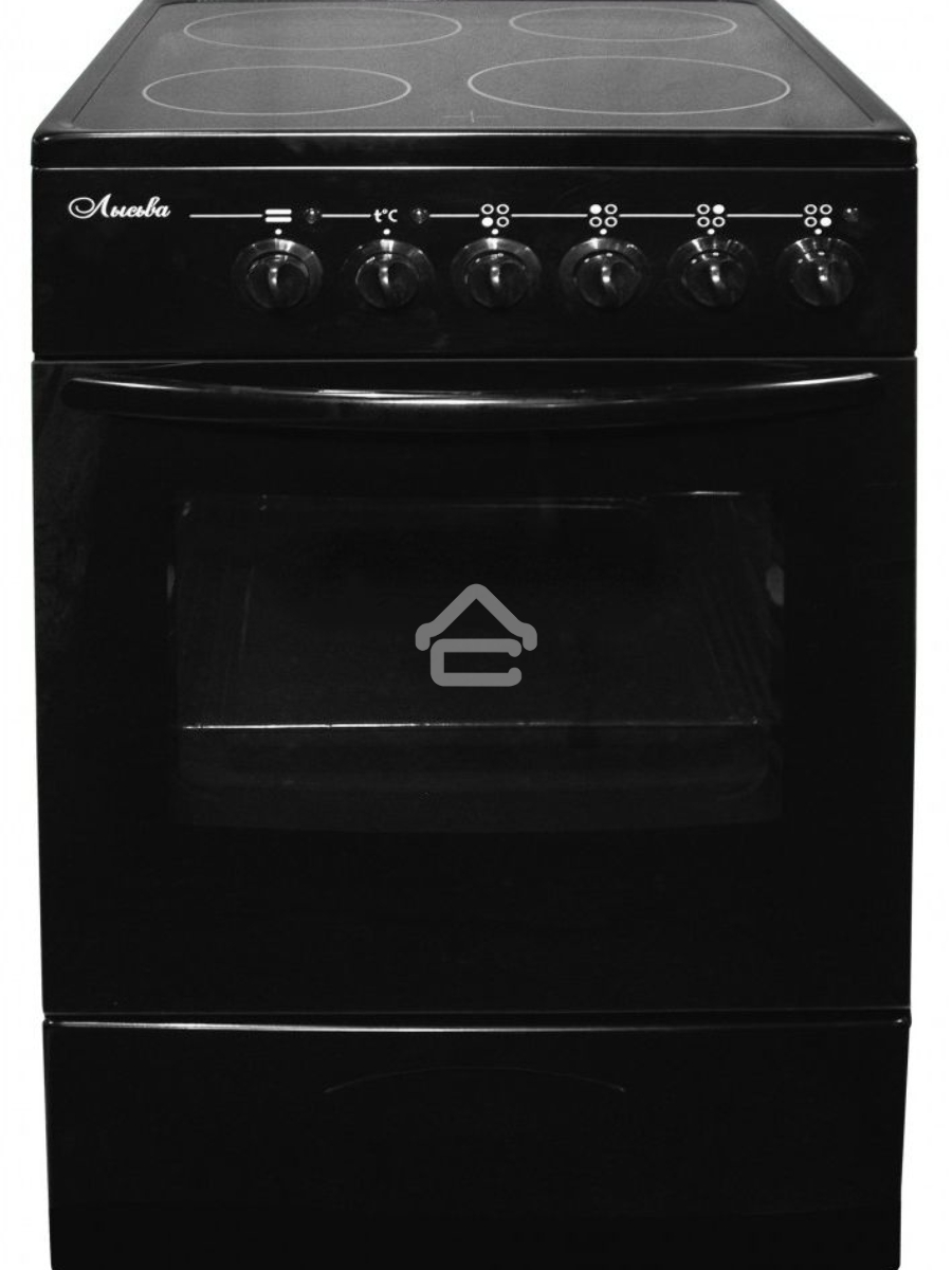 Плита электрическая Лысьва EF4002MK00 черный, конфорок 4, духовка 57 л, 50 см x 84 см x 60 см (без крышки)