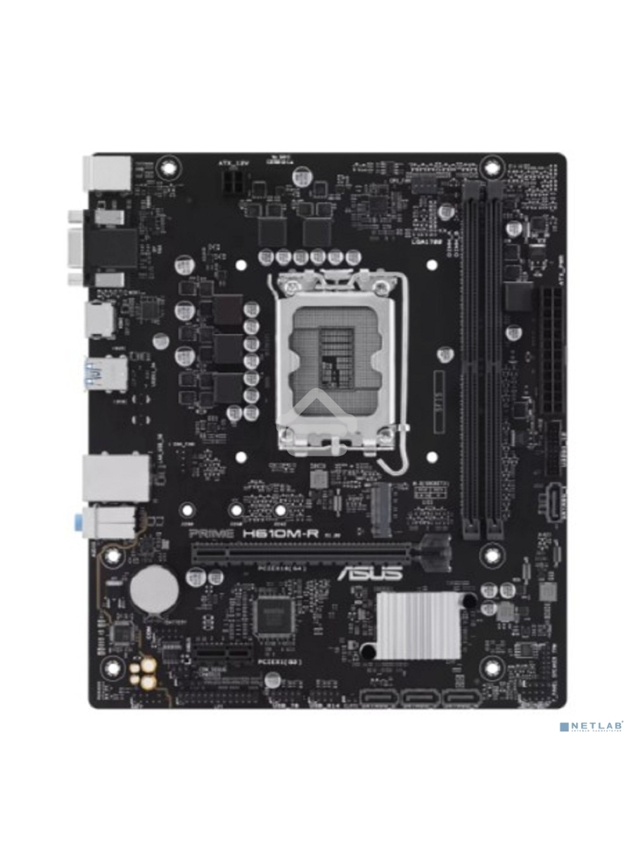 Материнская плата ASUS PRIME H610M-R-SI, LGA 1700, Intel H610, 2xDDR5, 4xSATA, 1xM.2, 1xPCIe 4.0 x16, 1x1Gb LAN, 2xUSB-A 2.0, 2xUSB-A 3.2 Gen 1, 1xVGA, 1xHDMI, 1xDP, 3x3.5 мм, 1xRS-232, 1xLPT, 7.1, mATX