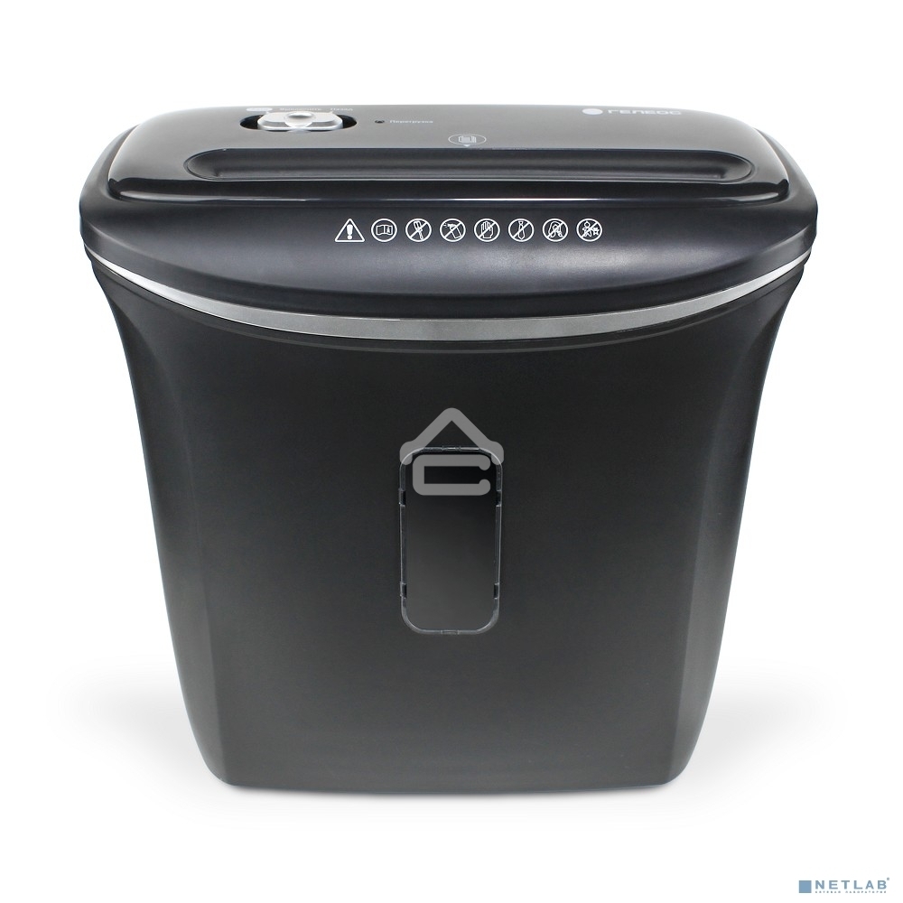 Шредер ГЕЛЕОС УД14-5, (DIN P-5), фрагмент 1,9х12мм, 5-6 лист (70г/м2), скобы, 14 литров