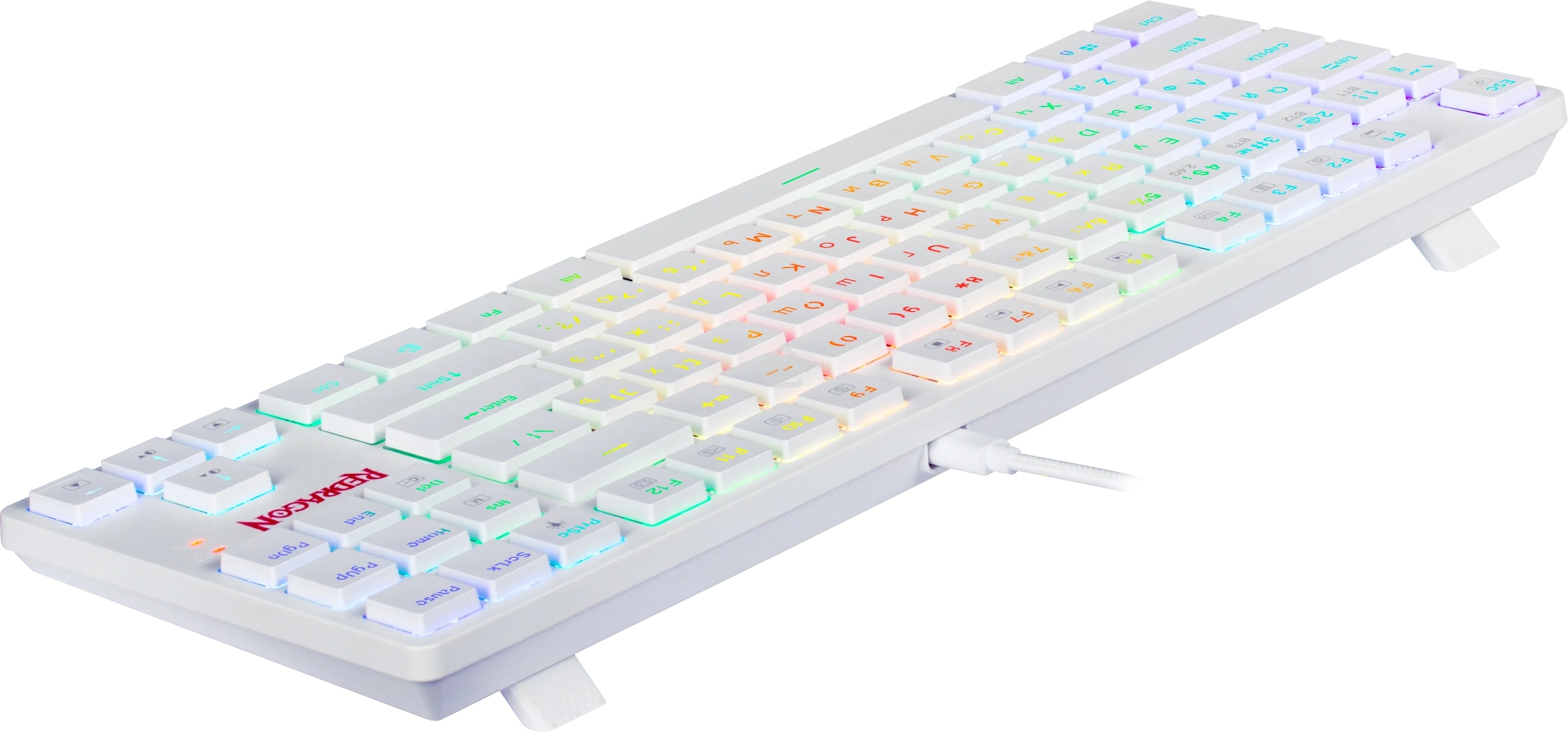 Клавиатура беспроводная Redragon Anubis беспроводная, USB, Bluetooth/Радиоканал, белый