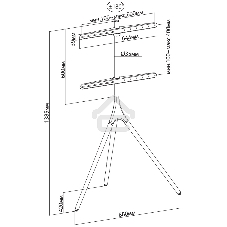 Подставка для телевизора Cactus CS-ST1246BKWN черный/орех 45