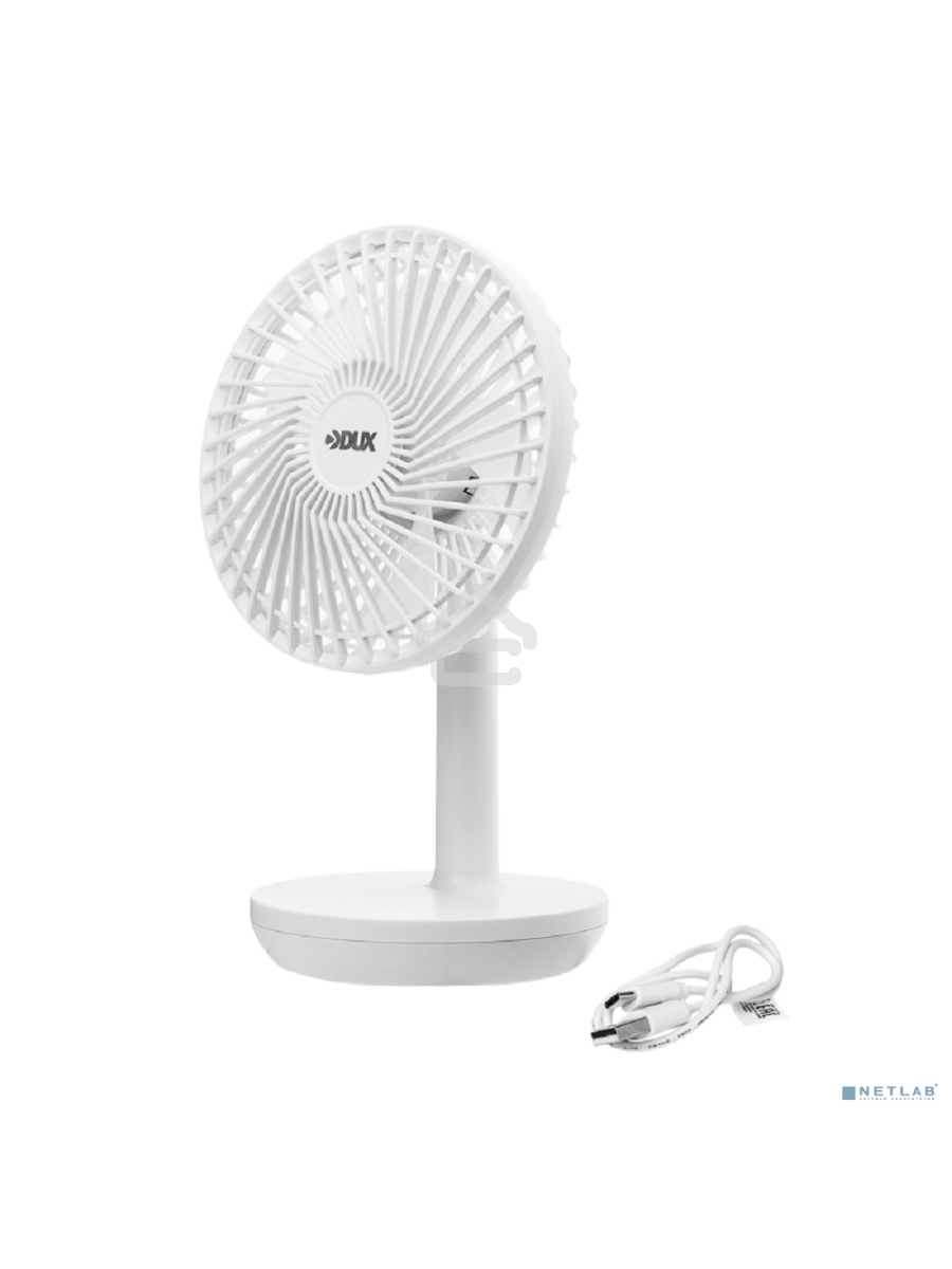 Вентилятор настольный DUX 60-0214 USB, белый, 6 Вт