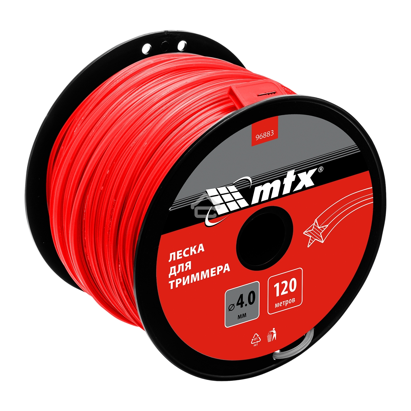 Леска для триммера MTX звезда 4,0 мм х 120 м, на катушке