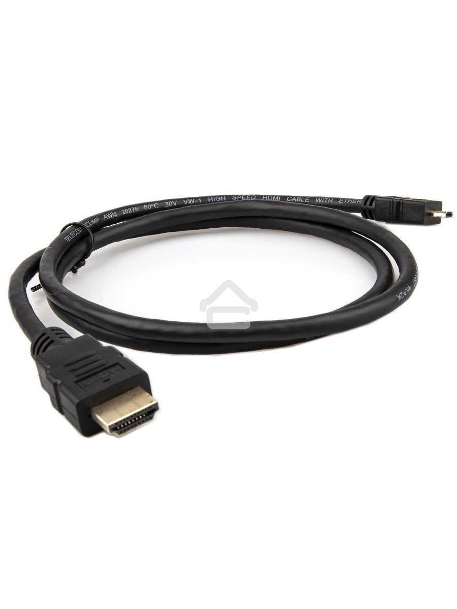 Кабель VCOM/TELECOM HDMI-19M -- MicroHDMI-19M ver 2.0+3D/Ethernet,1m Telecom <TCG206-1M>