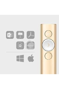 Презентер Logitech Spotlight золотистый, радиоканал, USB, кнопки - 3