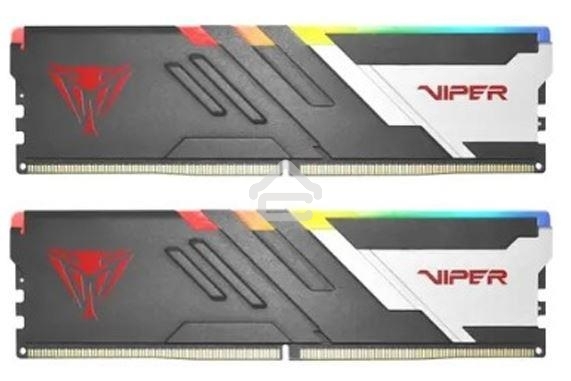 Оперативная память Patriot Viper Venom, DDR5, 32GB (2x16GB), 6400MHz, CL32, DIMM, с радиаторами, RGB, черный