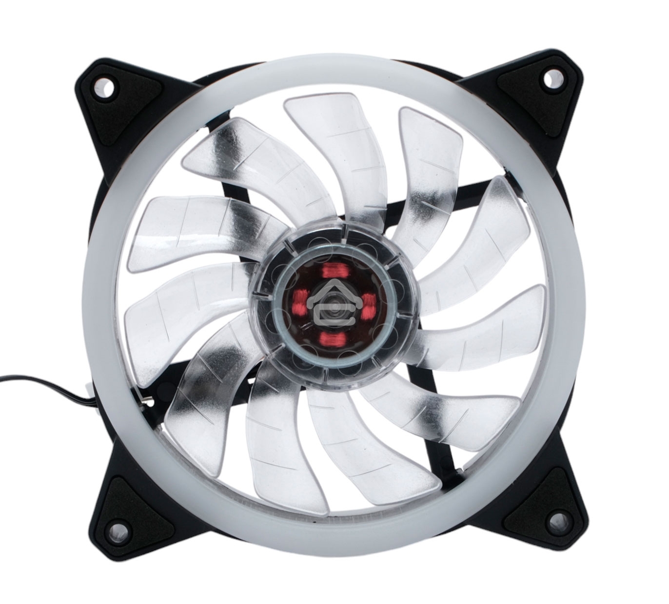 Вентилятор для корпуса Gembird D12025S12L-R черный, 120 мм, 1200 об/мин, 20.5 дБ, 3 pin