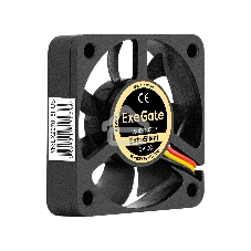 Вентилятор для корпуса ExeGate ExtraSilent ES05010S3P черный, 50 мм, 5000 об/мин, 28 дБ, 3 pin