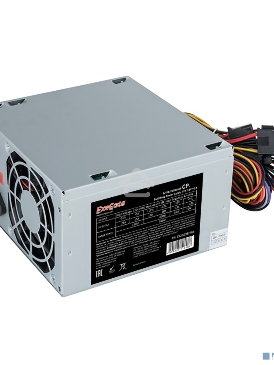 Блок питания ExeGate CP600 (EX292144RUS), 600Вт, 80мм, серебряный