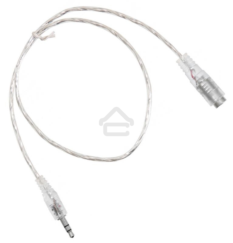 Кабель-удлинитель аудио Buro Jack/Plug 3.5мм (f) 1м. прозрачный