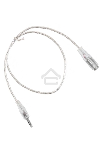 Кабель-удлинитель аудио Buro Jack/Plug 3.5mm (f) 1м. прозрачный